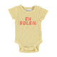 Baby short sleeve body | light khaki w/ "eh soleil" print