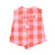 Short sleeveless jumpsuit | lilac & red checkered