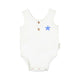 Baby sleeveless body | off white w/ star print