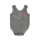 Baby sleeveless body | washed grey w/ star print