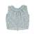 Sleeveless blouse | light blue w/ animal print