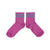 Socks | fuschia w/ blue stripes