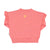 Baby sweatshirt w/ frills on shoulders | pink w/ "sun" print