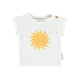 Baby t-shirt | ecru w/ yellow sun print