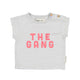 Baby t'shirt | light grey w/ "the gang" pink print