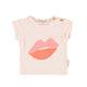 Baby t-shirt | light pink w/ lips print