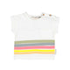 Baby t'shirt | off white w/ multicolor stripes print