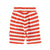 Baby trousers | red & ecru stripes