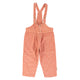 Trousers w/ straps | light pink & brick animal print