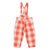 Trousers w/ straps | red & white checkered