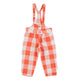 Trousers w/ straps | red & white checkered