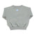 Baby unisex sweatshirt | greenish grey w/ "hello" print