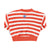 Baby unisex sweatshirt | red & ecru stripes